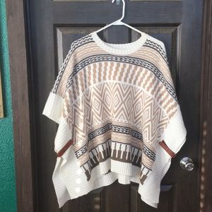 Cream colored poncho